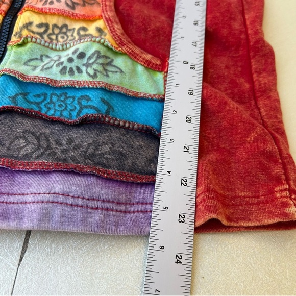 Vintage Greater Good Y2K rainbow Hippie Boho Hoodie Jacket Size Small - Picture 4 of 8